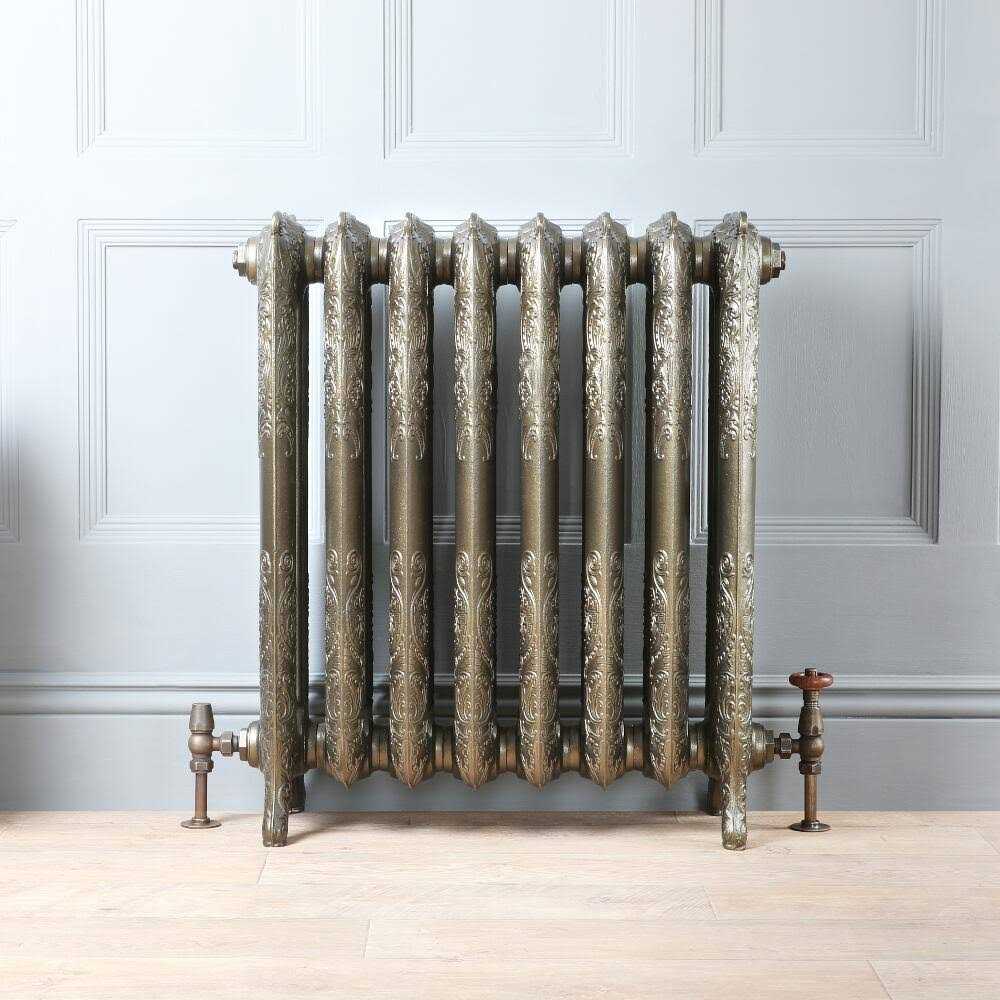 Authentic Cast Iron Radiators Horizontal Etched Floral Heating