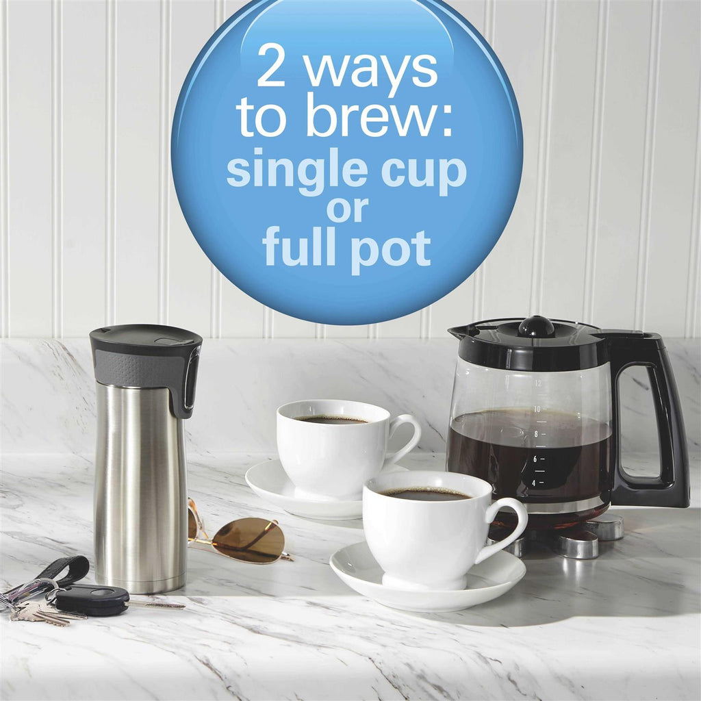 Hamilton Beach 2-Way Programmable Coffee Maker, Single-Serve and 12-Cup Pot