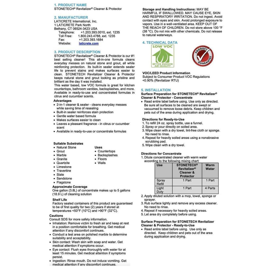 StoneTech Revitalizer Cleaner & Protector