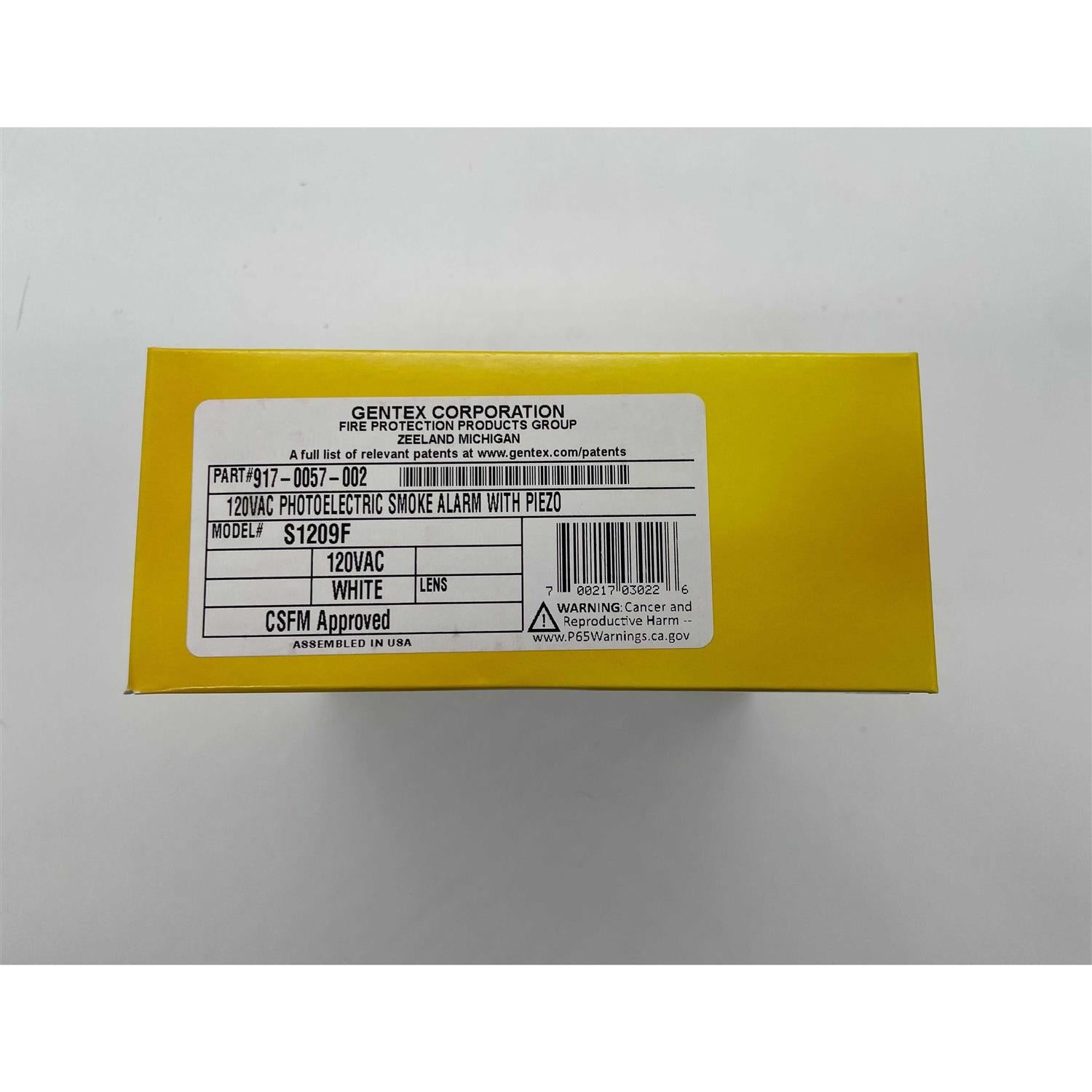 Gentex S1209F Photoelectric Smoke Alarm
