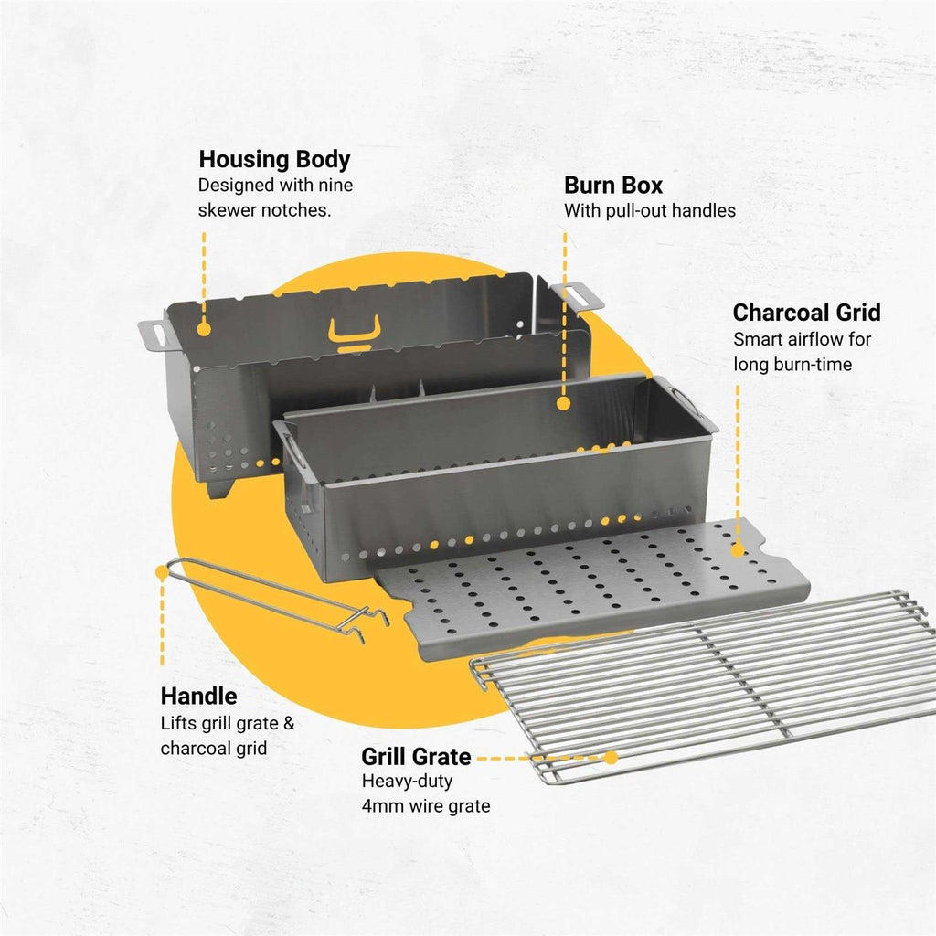 YAK Grills Hibachi Charcoal Grill Easy to Use Charcoal Grill