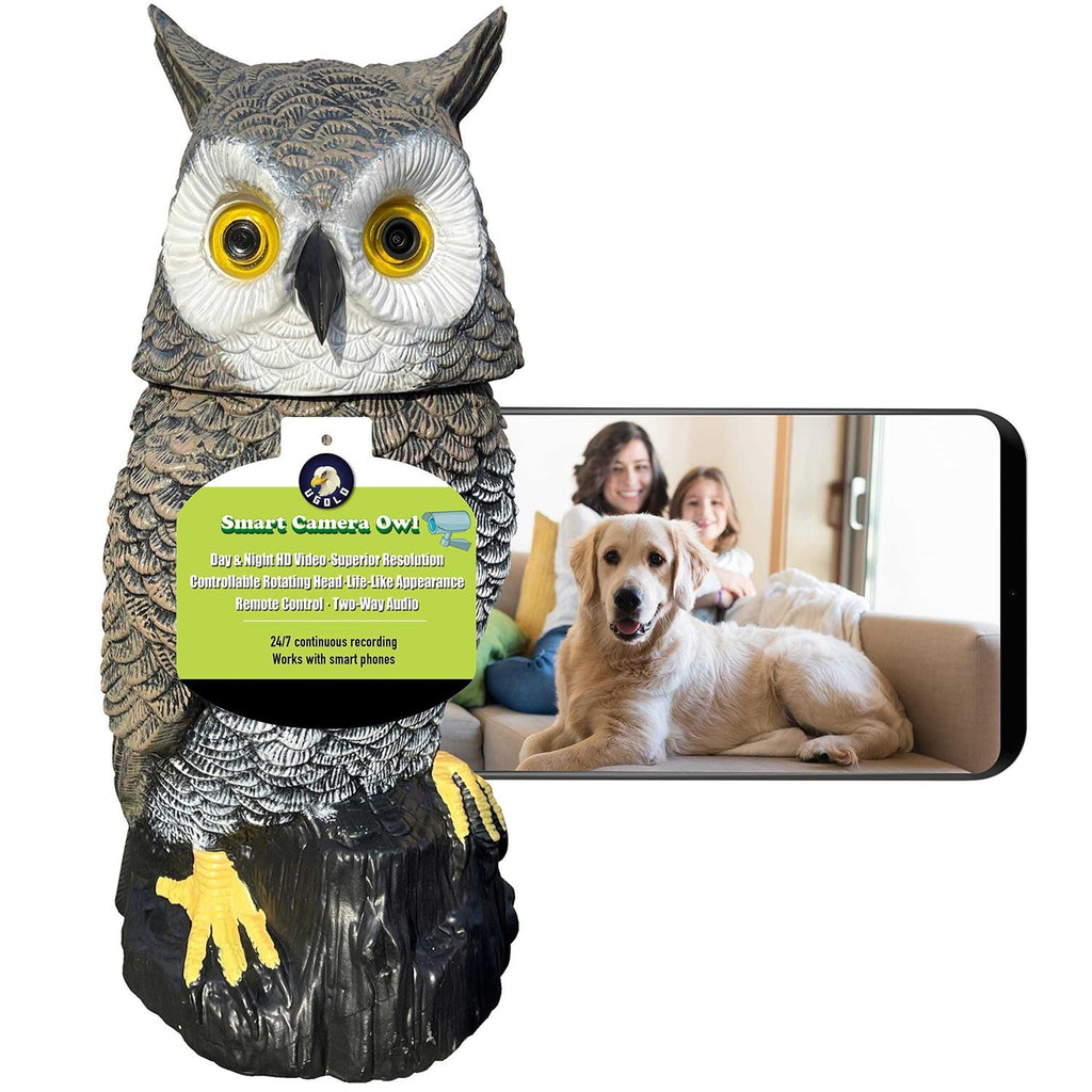 Ugold Camera Owl Home Security Camera Owl with Rotatable Head
