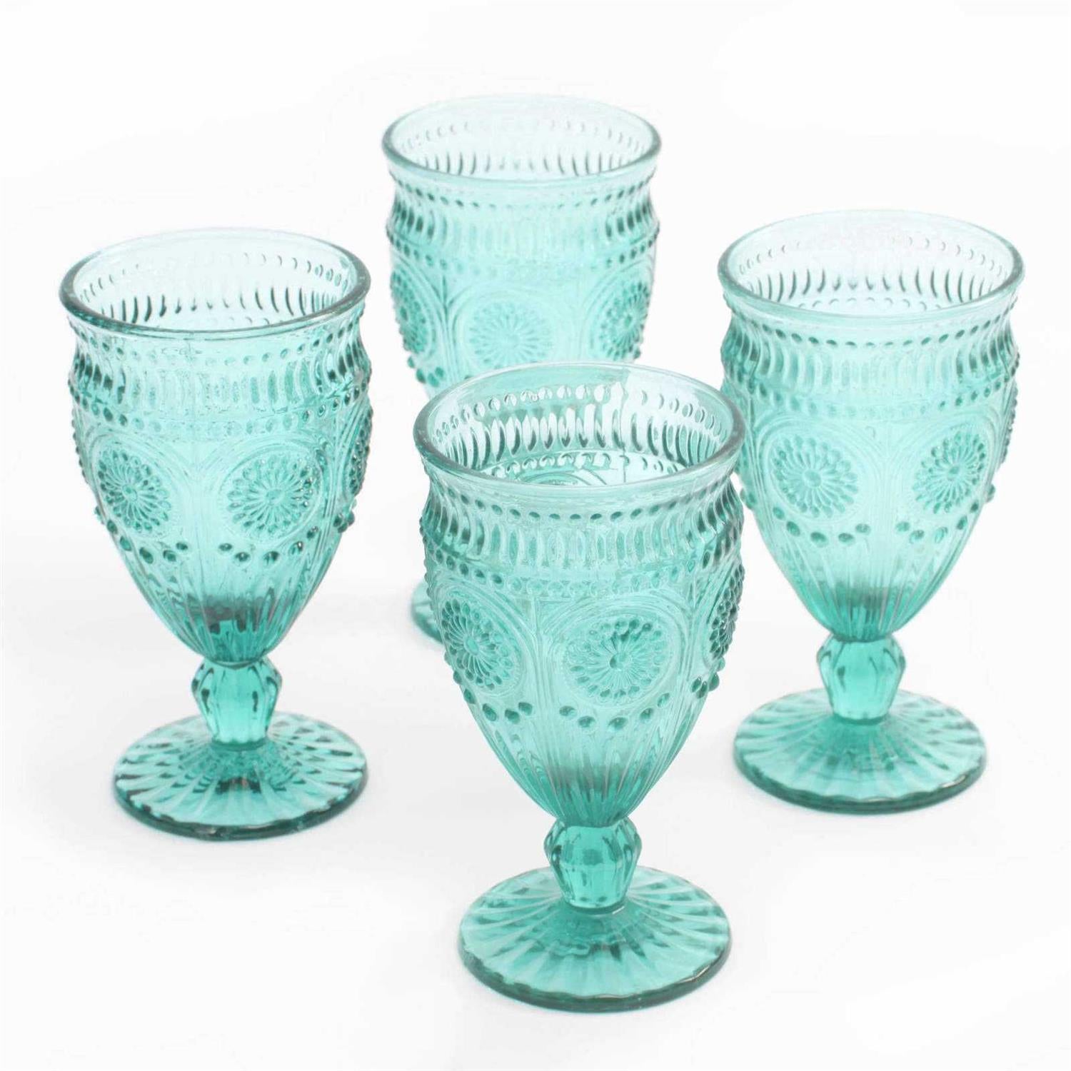 The Pioneer Woman Adeline 12-Ounce Footed Glass Goblets