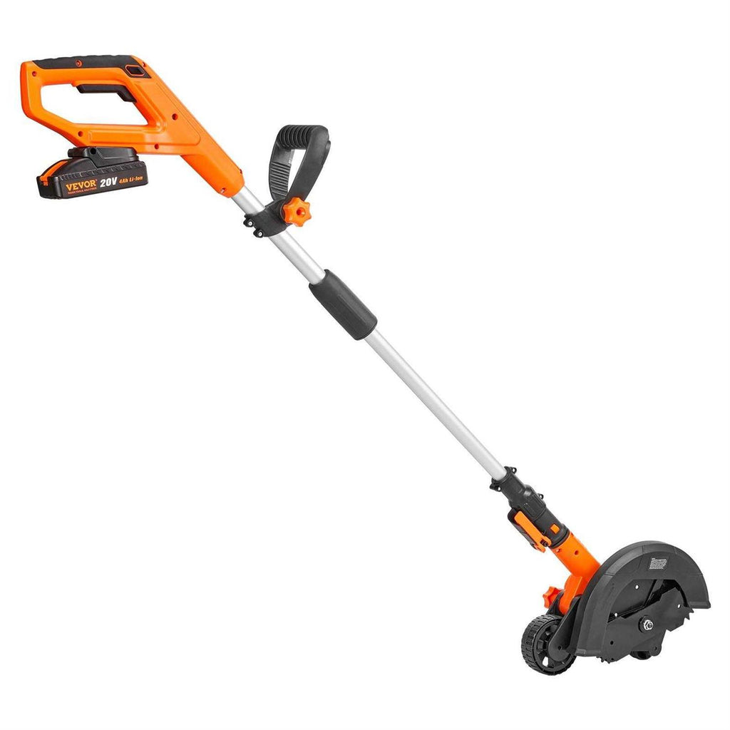 VEVOR Lawn Edger, 20 V Battery Powered Cordless Edger, 9-inch Blade Edger Lawn Tool with 3-Position Blade Depth, Battery and Charger Included
