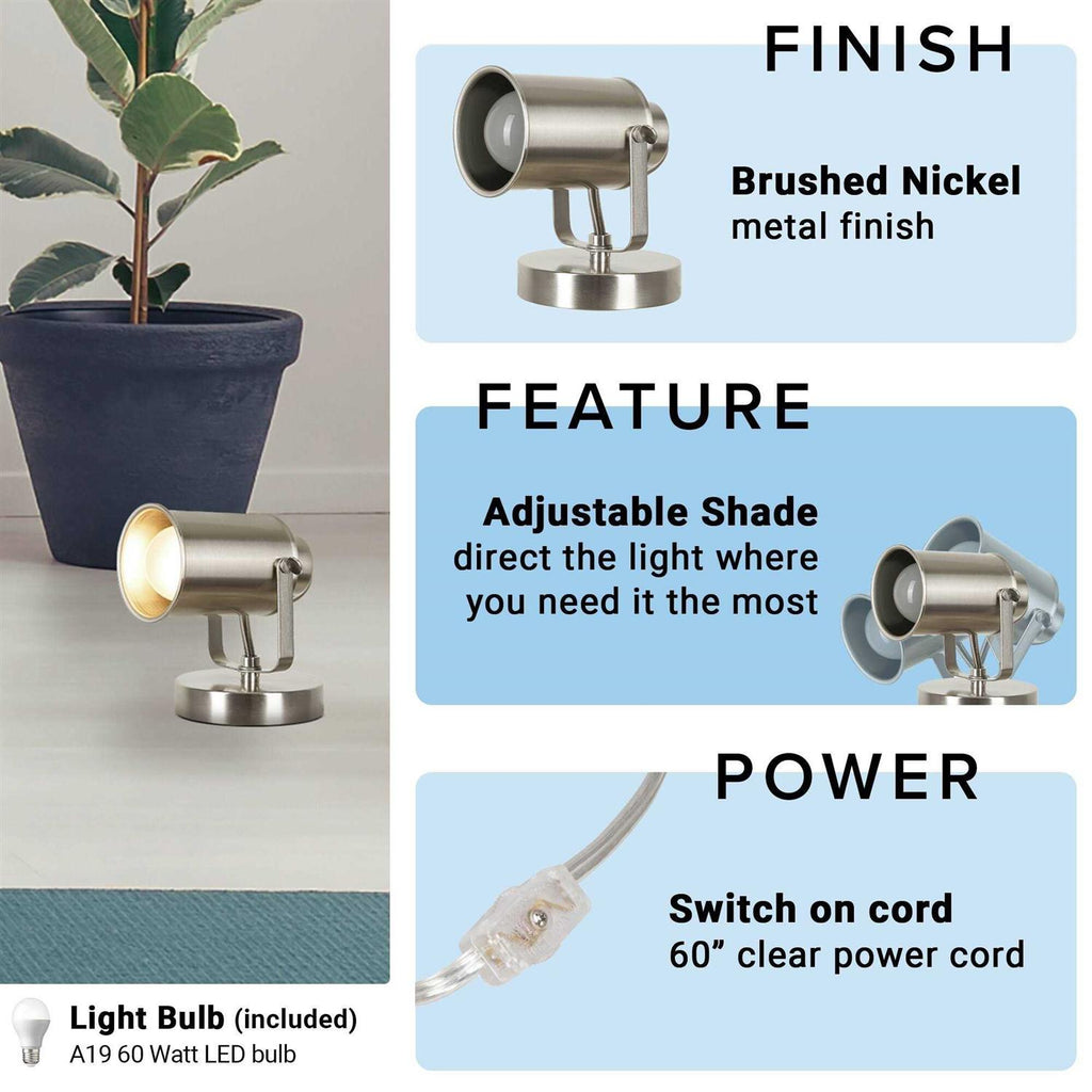 Catalina Lighting Modern Multipurpose Spotlight Desk or Wall Mount Accent Lamp