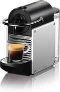 Nespresso Pixie Espresso Machine by De'Longhi, 19-Bar Pump, Compact Aluminum Design, Silver, 1100ml