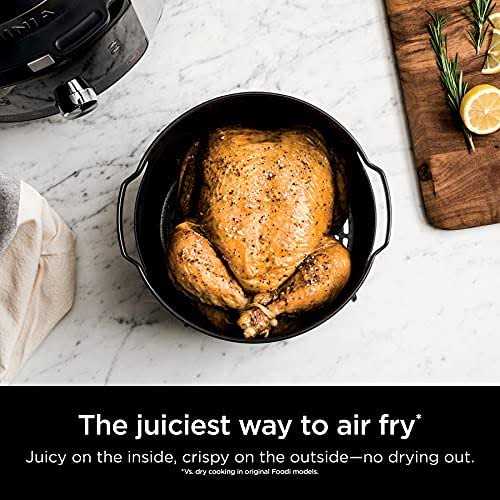 Ninja OL701 Foodi 14-in-1 SMART XL 8 Qt. Pressure Cooker Steam Fryer with SmartLid Thermometer Auto-Steam Release