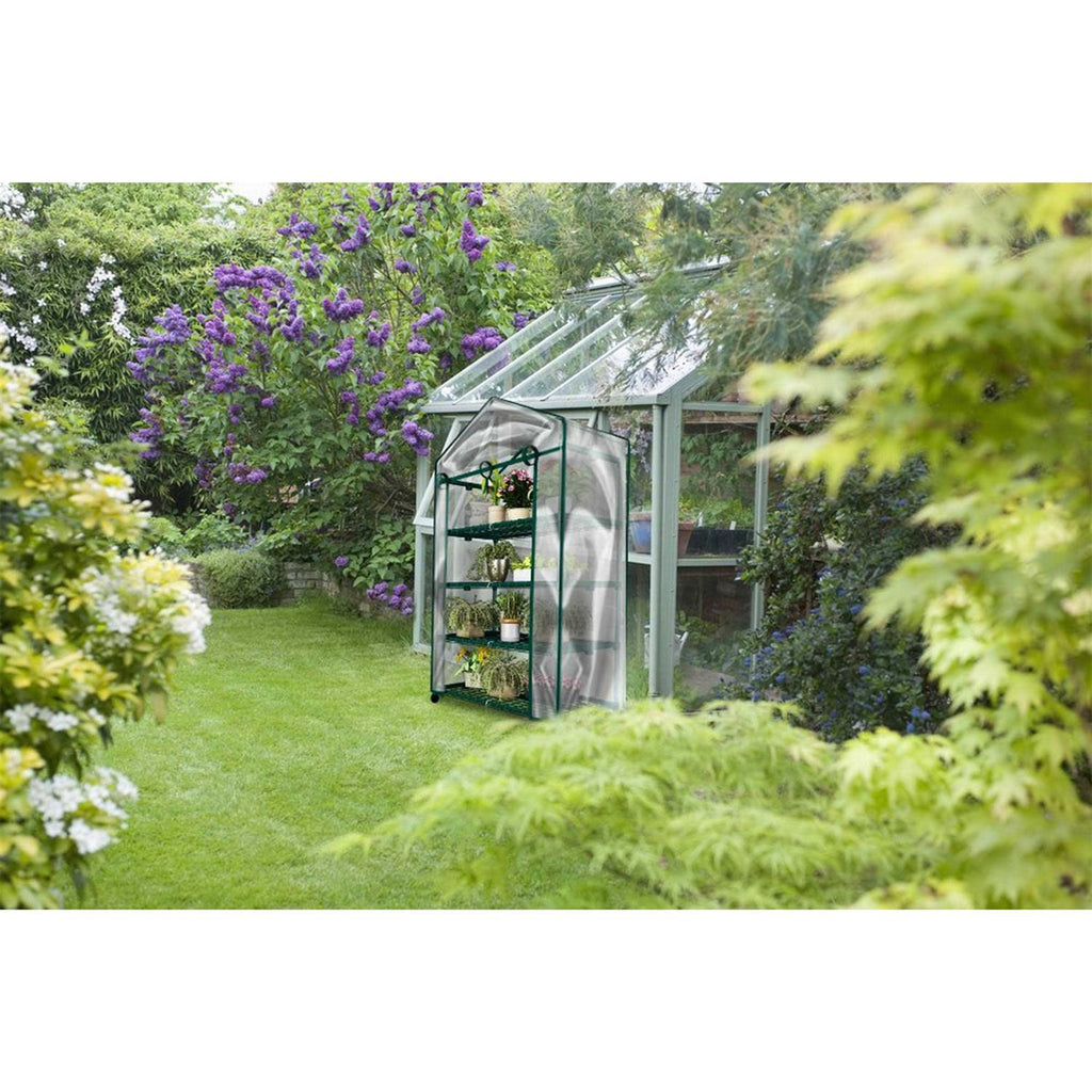 Home-complete Mini Greenhouse-4-Tier Indoor Outdoor Sturdy Portable Shelves-Grow Plants, Seedlings, Herbs, or Flowers In Any Sea