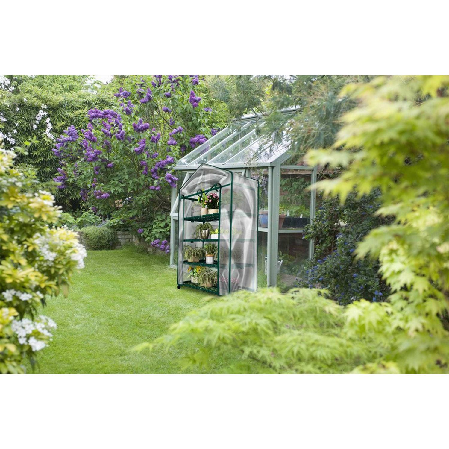 Home-complete Mini Greenhouse-4-Tier Indoor Outdoor Sturdy Portable Shelves-Grow Plants, Seedlings, Herbs, or Flowers In Any Sea