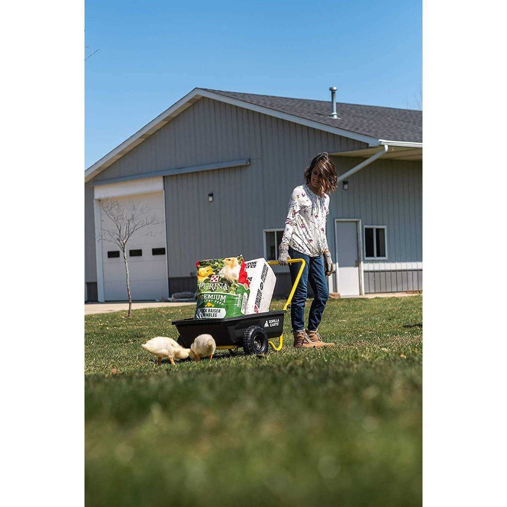 Gorilla Carts 4 Cu ft Poly Yard Cart GCR-4