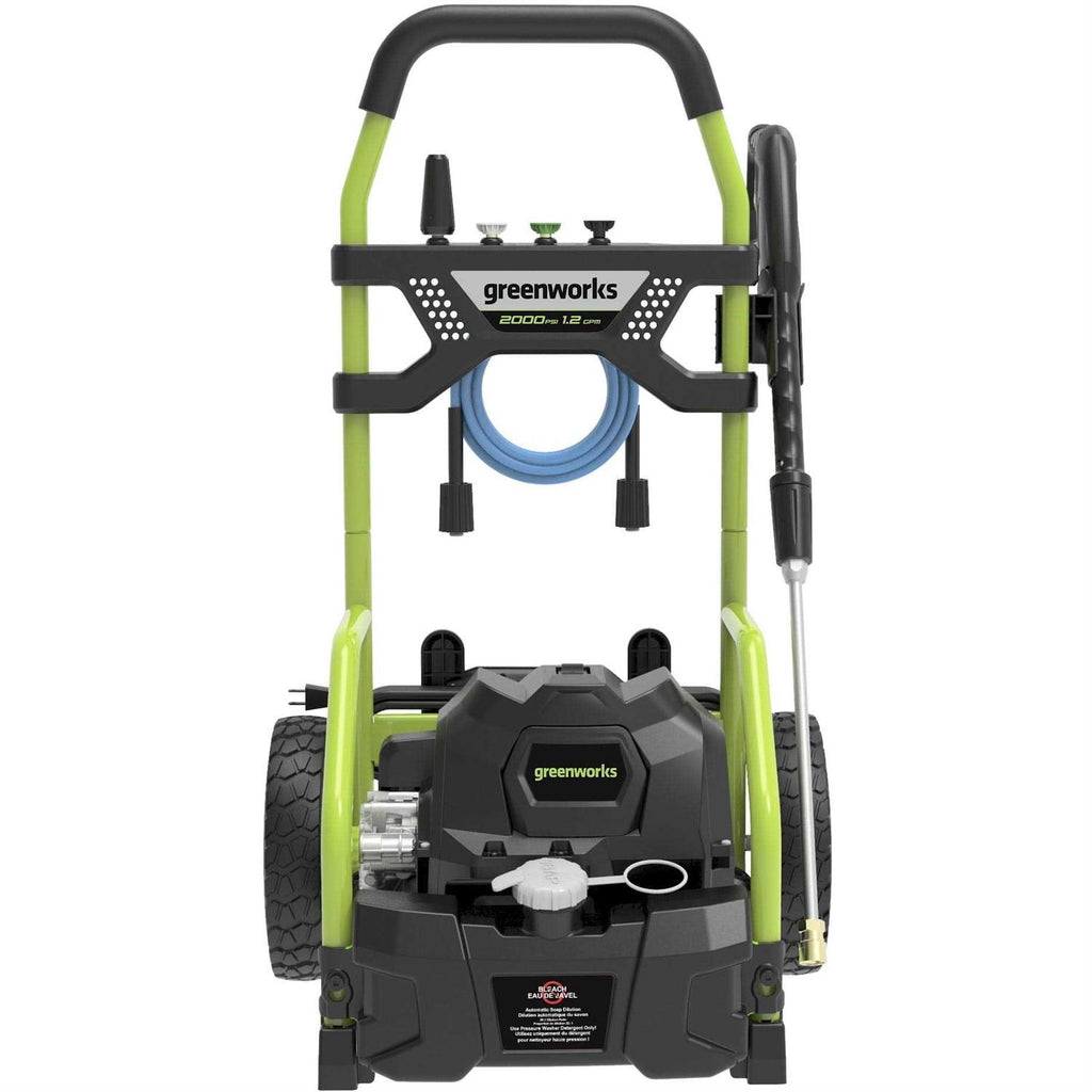 Greenworks 2000 PSI 1.2 GPM Electric Pressure Washer with 25 Foot Hose