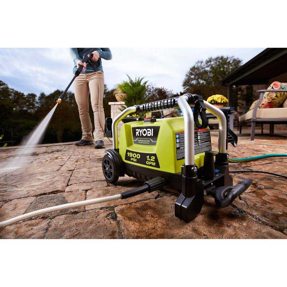 Ryobi 1900 PSI 1.2 GPM Cold Water Wheeled Electric Pressure Washer