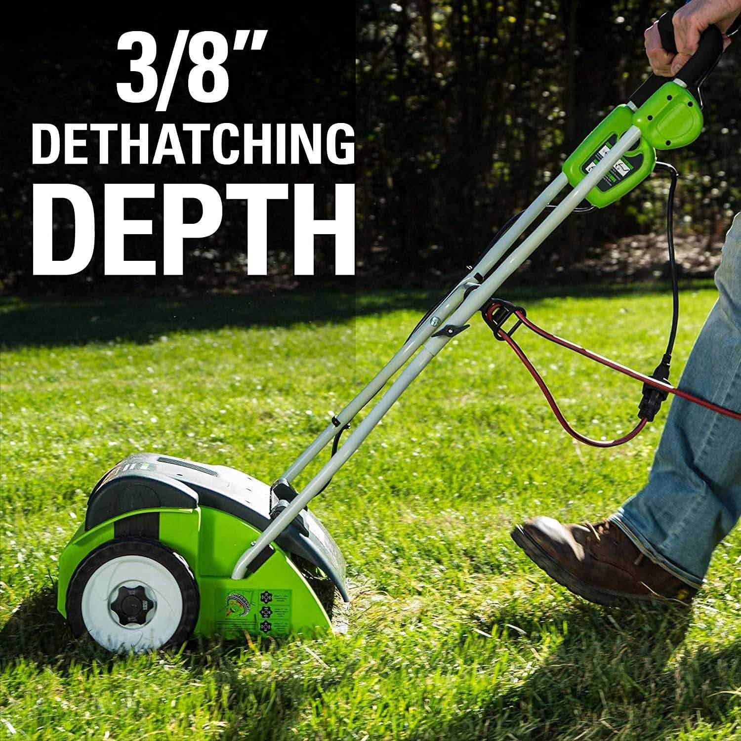 Greenworks 10 Amp 14 Corded Electric Dethatcher 27022