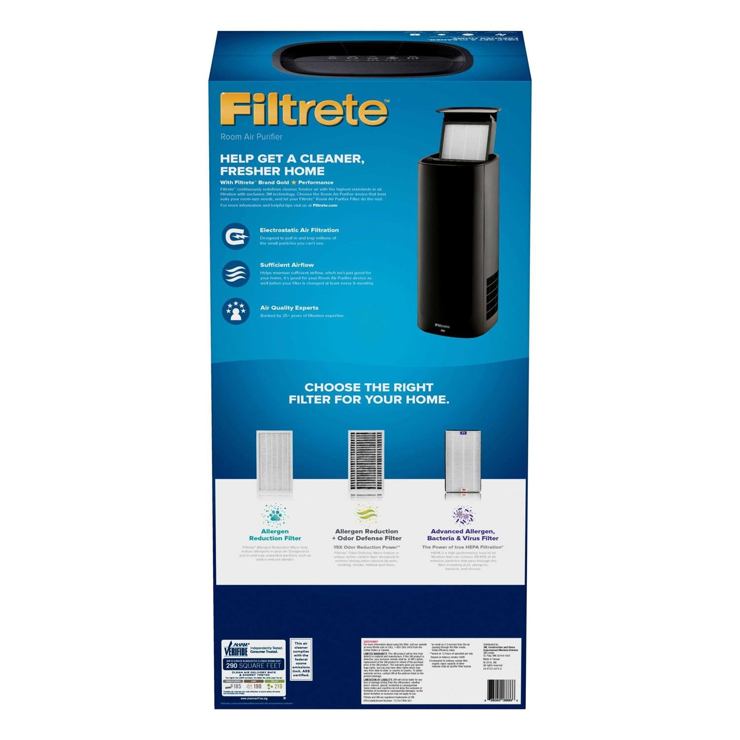 Filtrete by 3M Air Purifier Large Room Tower