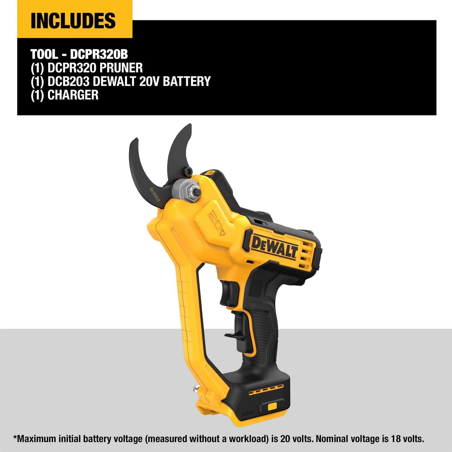 Dewalt 20V MAX Cordless Pruner Kit DCPR320D1