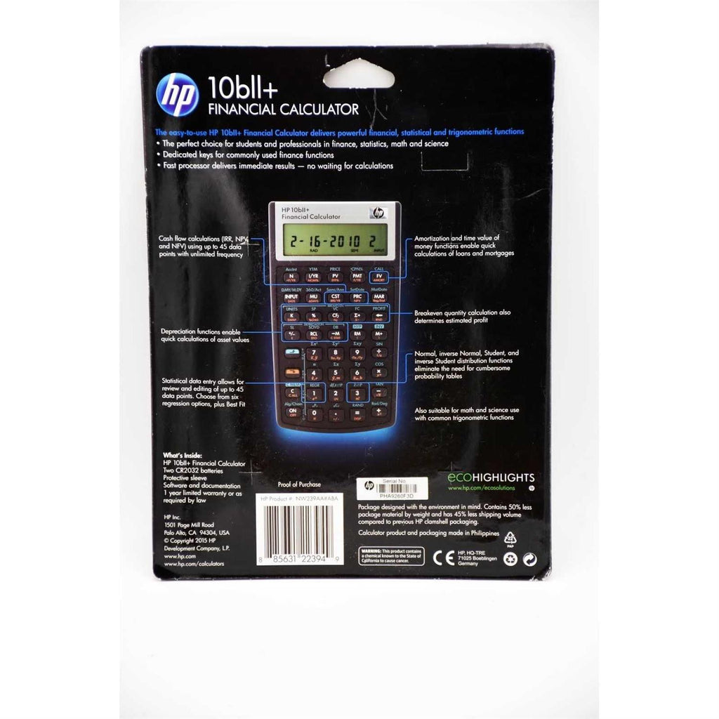 HP 10bII+ Financial Calculator