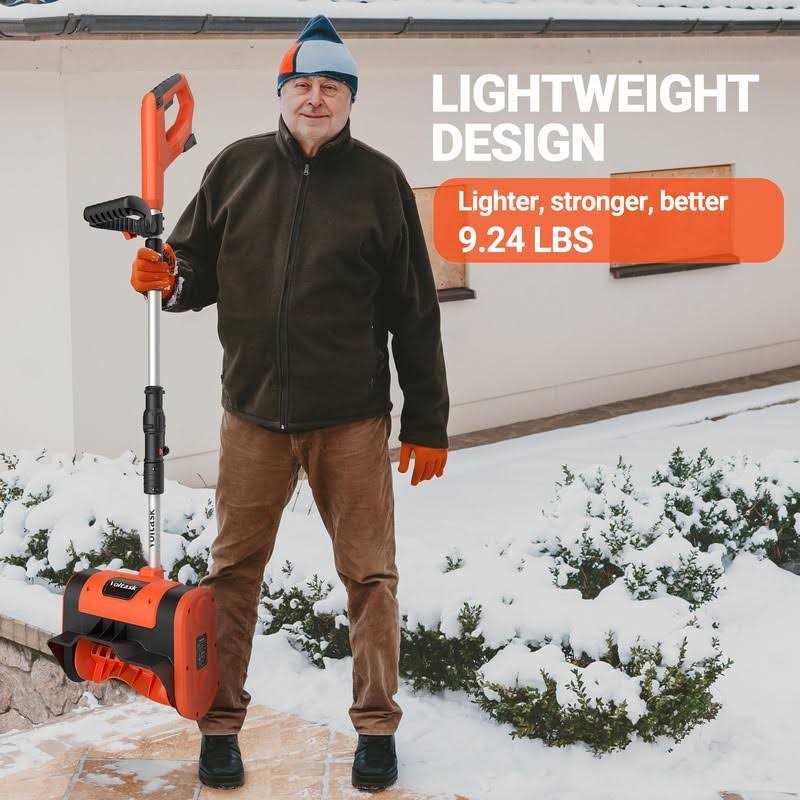 VOLTASK Cordless Snow Shovel 20V 10-Inch 4-Ah Cordless Snow Blower