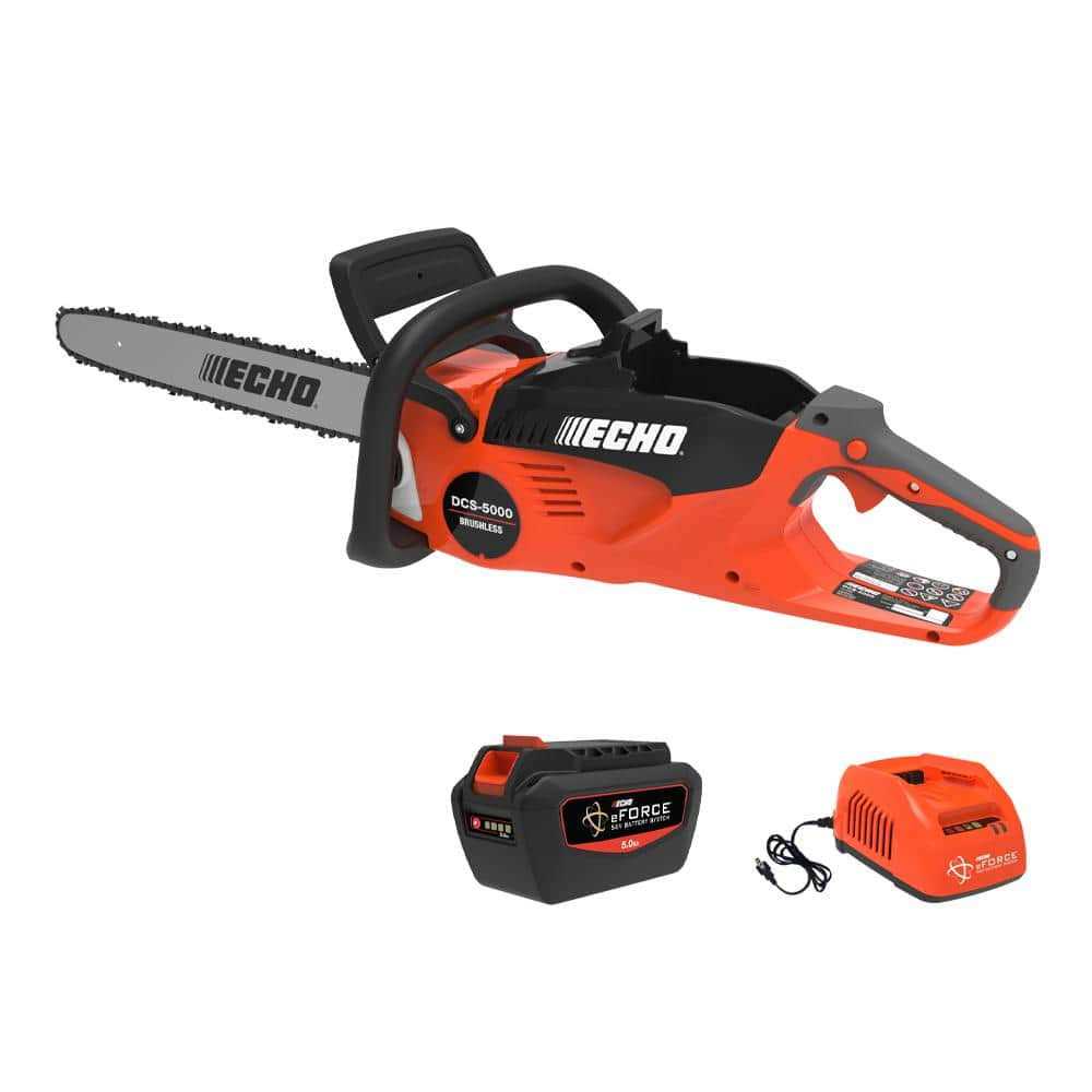 Echo eFORCE 18 in. 56V Battery Chainsaw with 5.0Ah Battery and Charger DCS-5000-18C2
