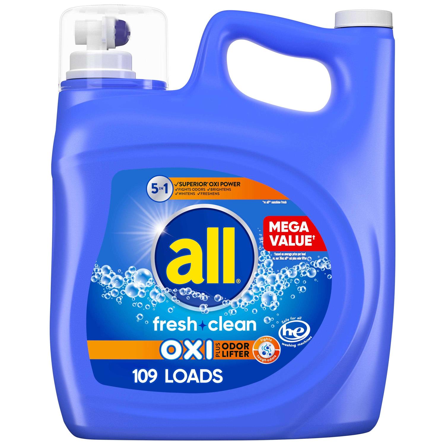 All Fresh Clean Oxi Plus Odor Lifter Liquid Laundry Detergent