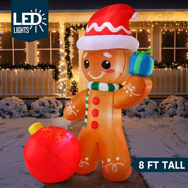 6ft Tall LED Welcome Sign Iatable Christmas Decor