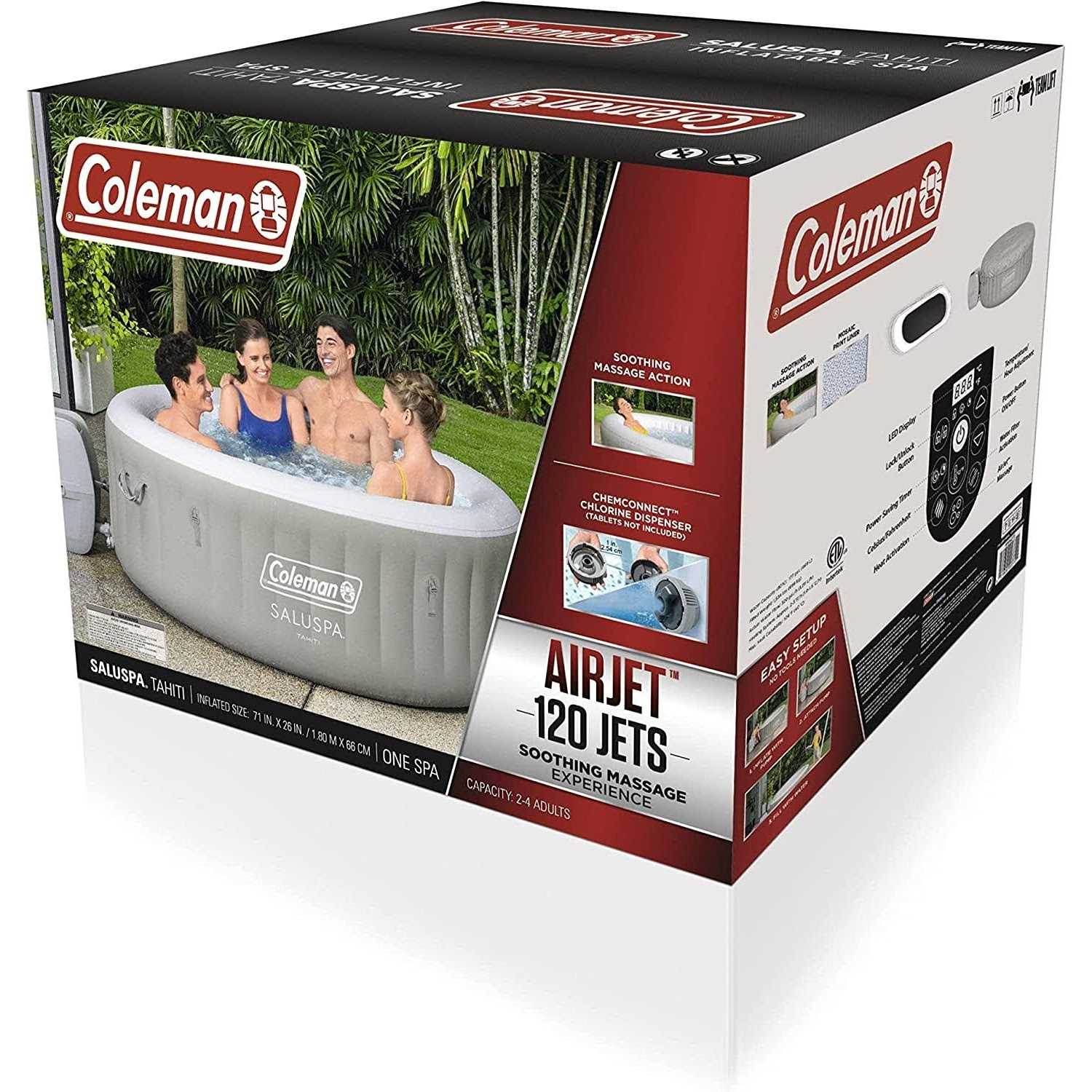 Coleman SaluSpa Tahiti Iatable Hot Tub Spa