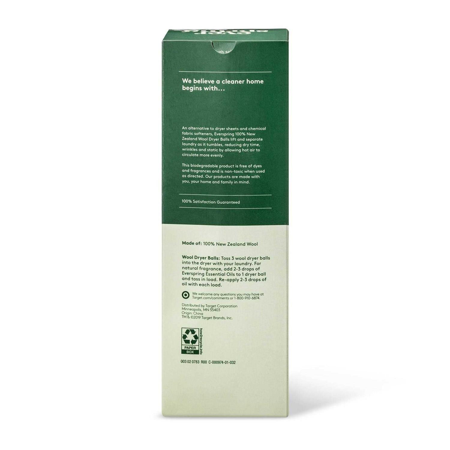 Everspring 100% New Zealand Wool Dryer Balls