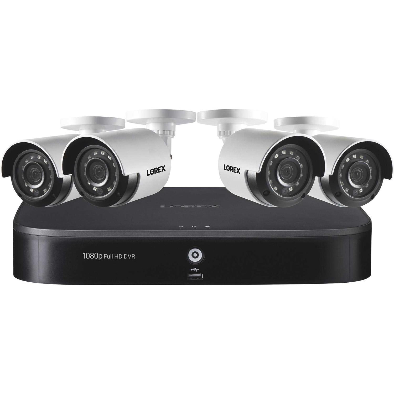 Lorex 1080p 8-Channel 1TB Wired DVR System with 4 Cameras