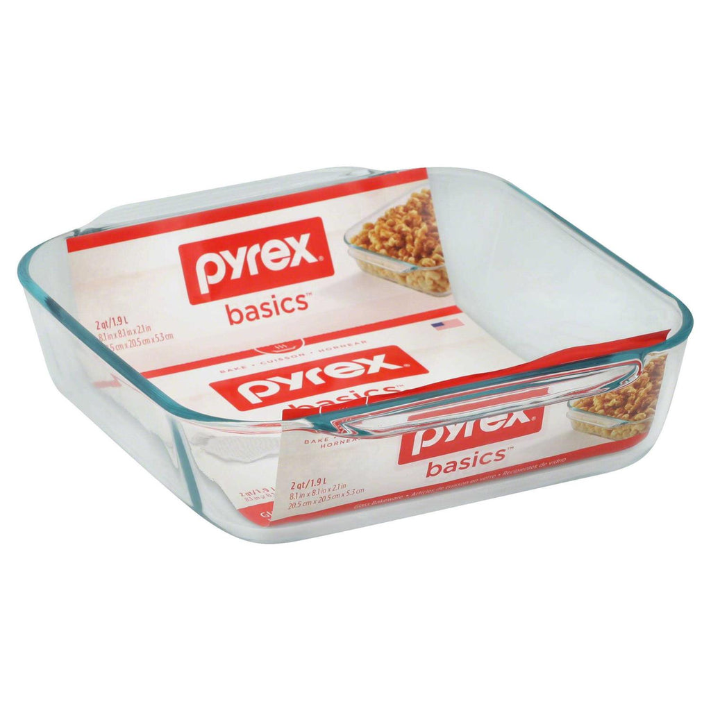 Pyrex Basics 8 inch Square Glass Baking Pan