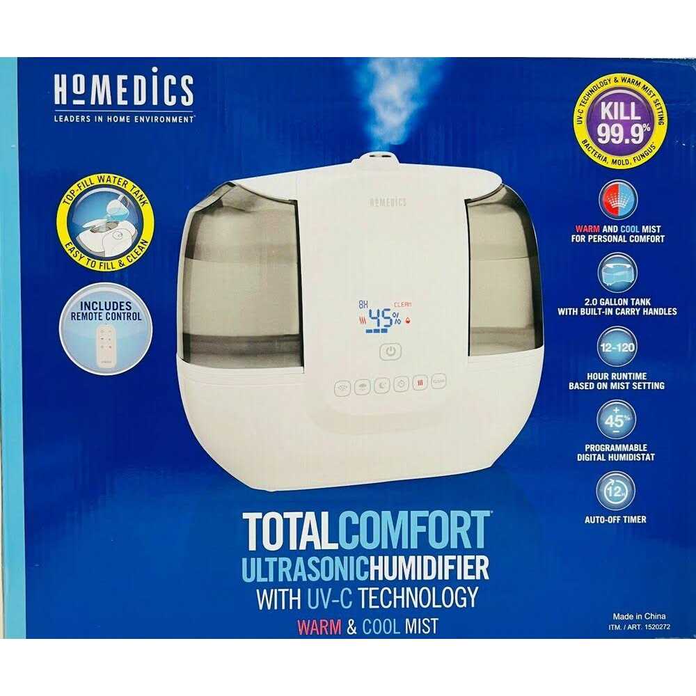 HoMedics TotalComfort Ultrasonic Humidifier with UV-C Technology
