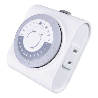 GE 15076 Indoor Plug-In 24-Hour Big-Button Mechanical Timer