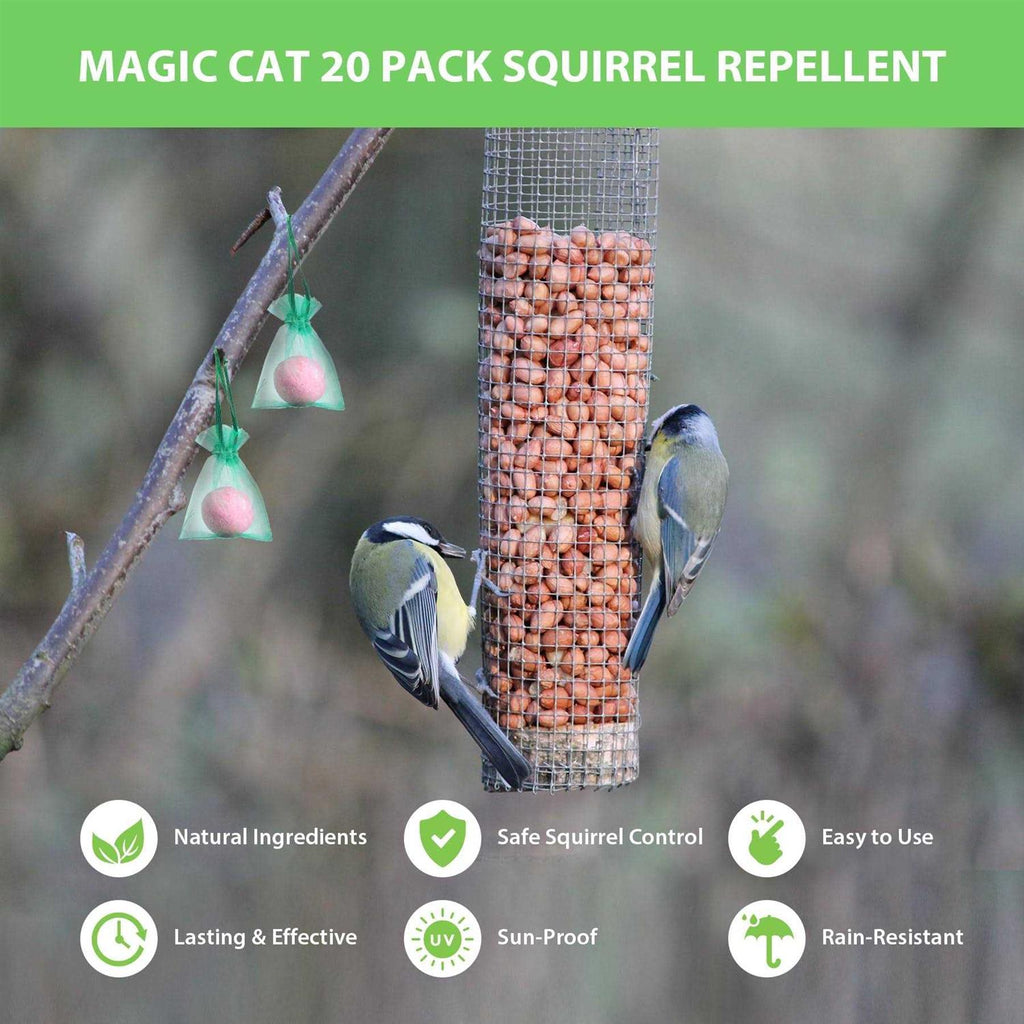 MAGIC CAT Squirrel Repellent Natural Peppermint Oil Squirrel Deterrent Pet Safe