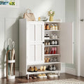 ONBRILL Shoe Storage Cabinet with Cross Molding Doors, 6-Tier Farmhouse Shoe Cabinet