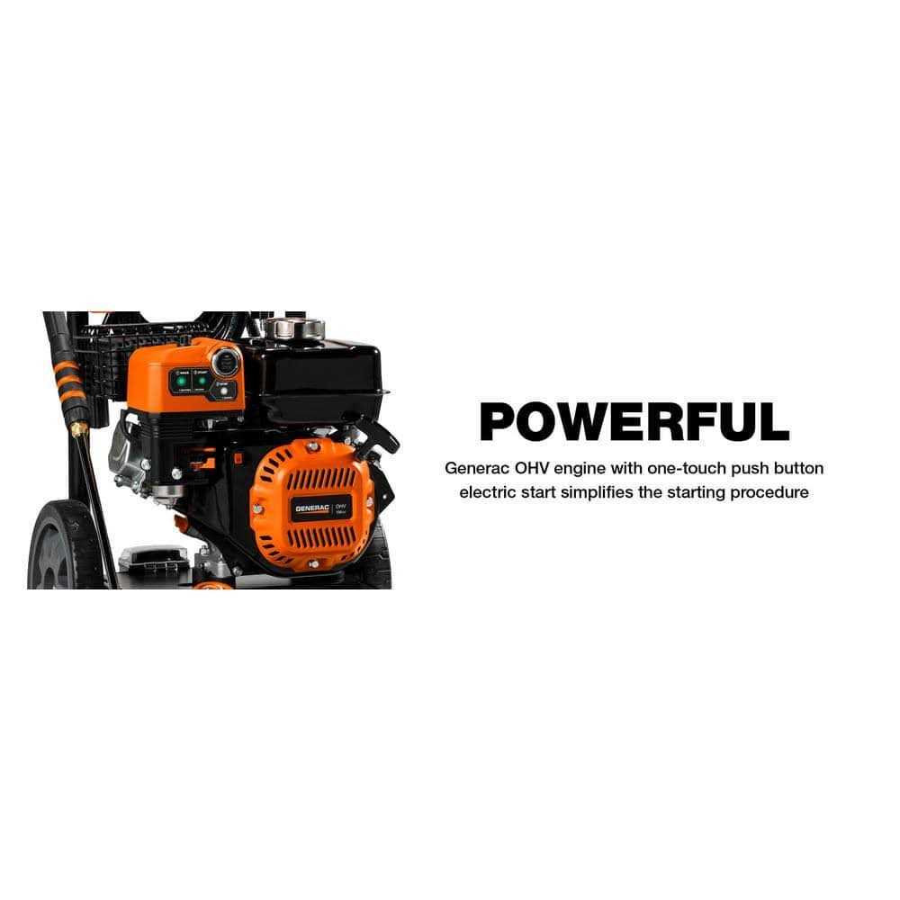 Generac 8894 3100 PSI Corded Electric Start Gas Pressure Washer