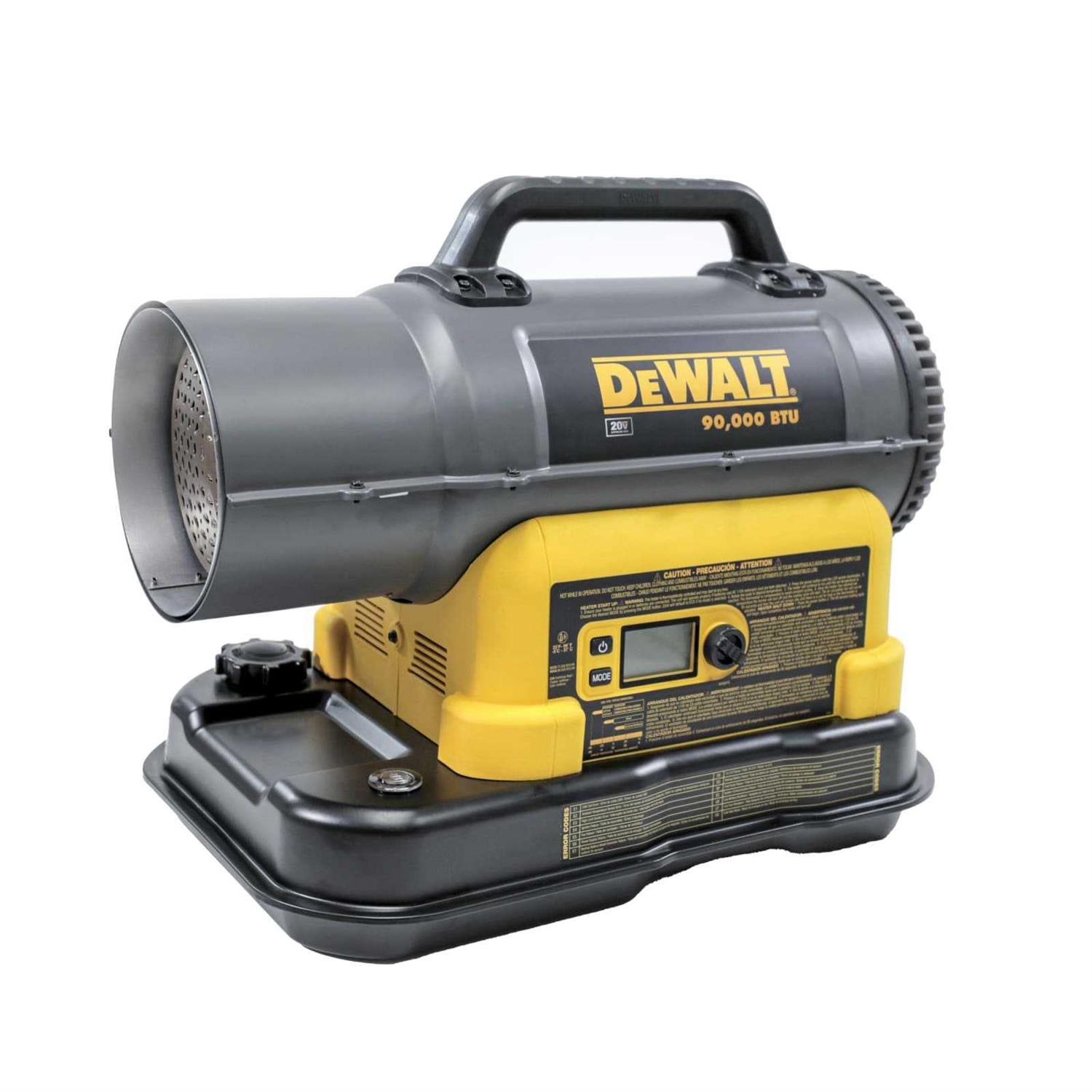 DEWALT 90,000 BTU Cordless Forced Air Kerosene/Diesel Heater F340991