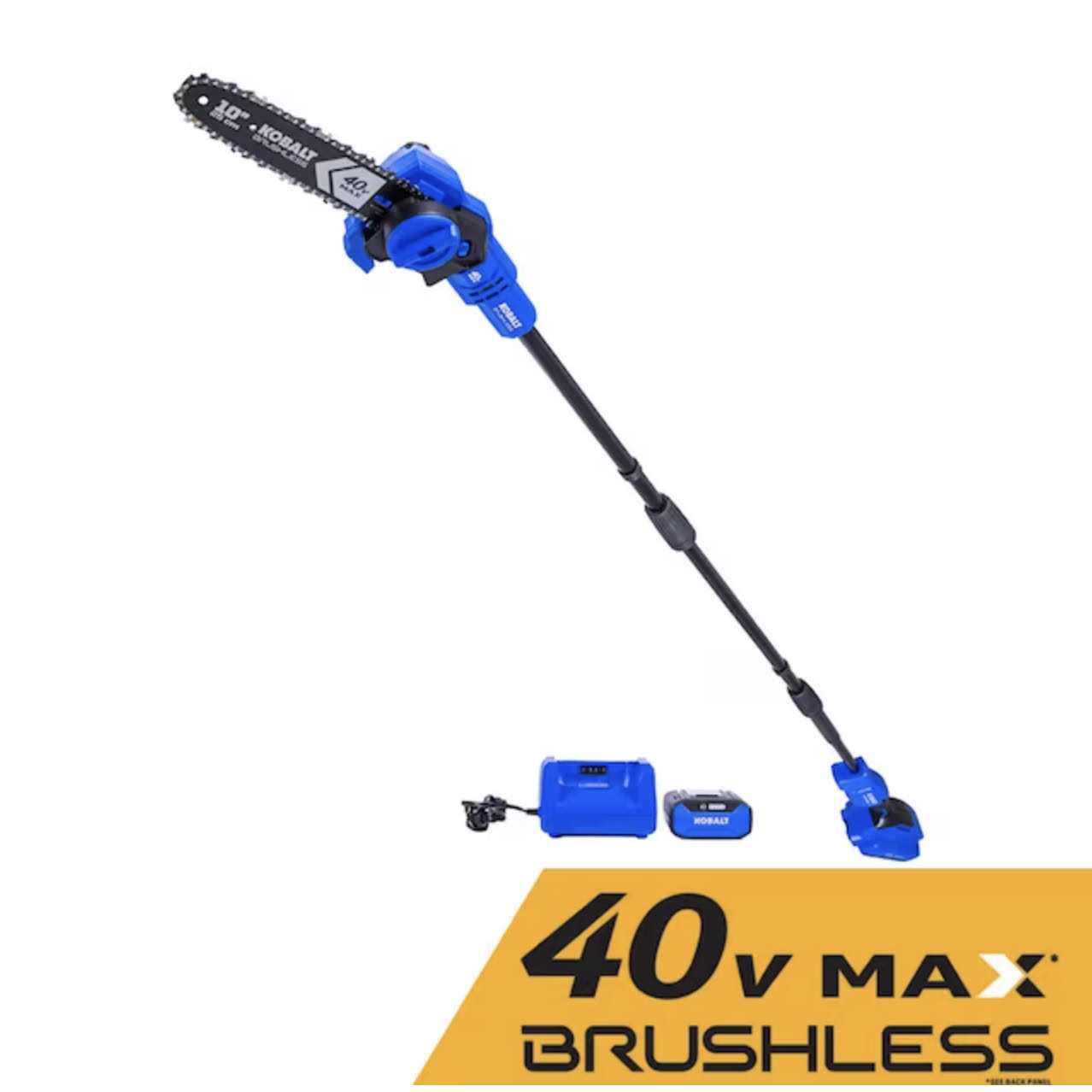 Kobalt Gen4 40-Volt 10-in Cordless Electric Pole Saw 2 Ah KPS 1040A-03