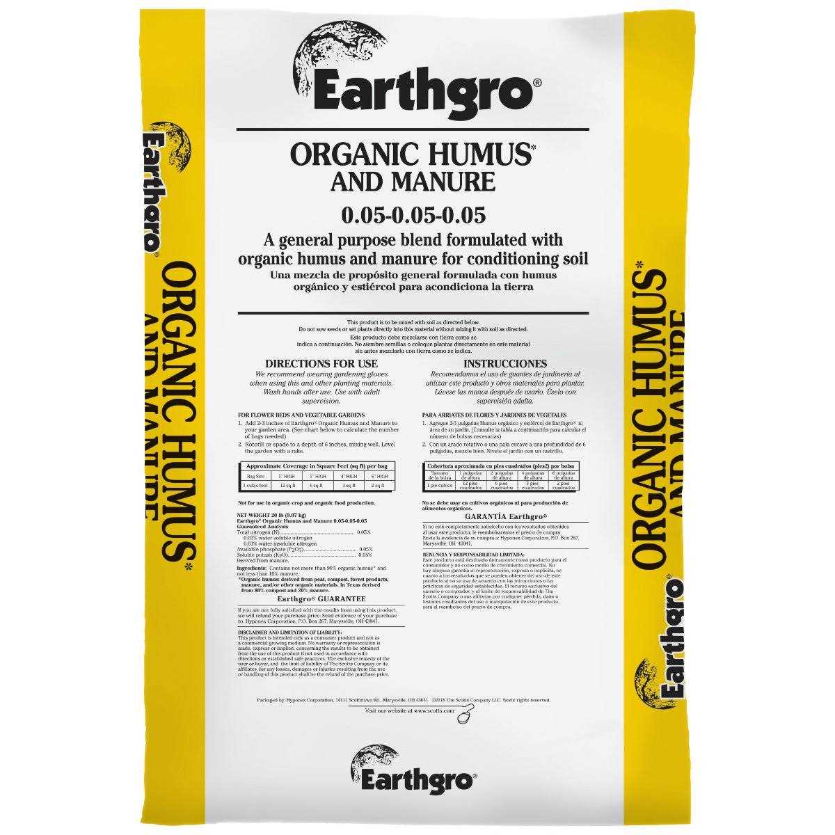 Earthgro Organic Humus & Manure 1 cu ft