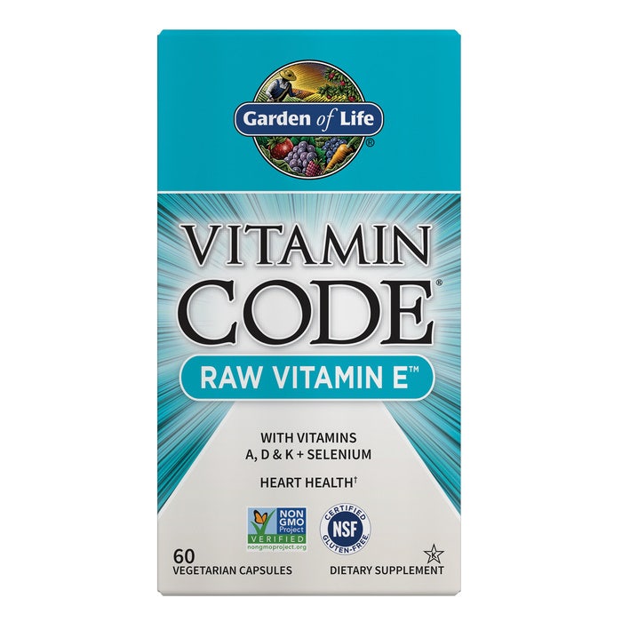 Garden of Life Vitamin Code Raw Vitamin E 60 Capsules