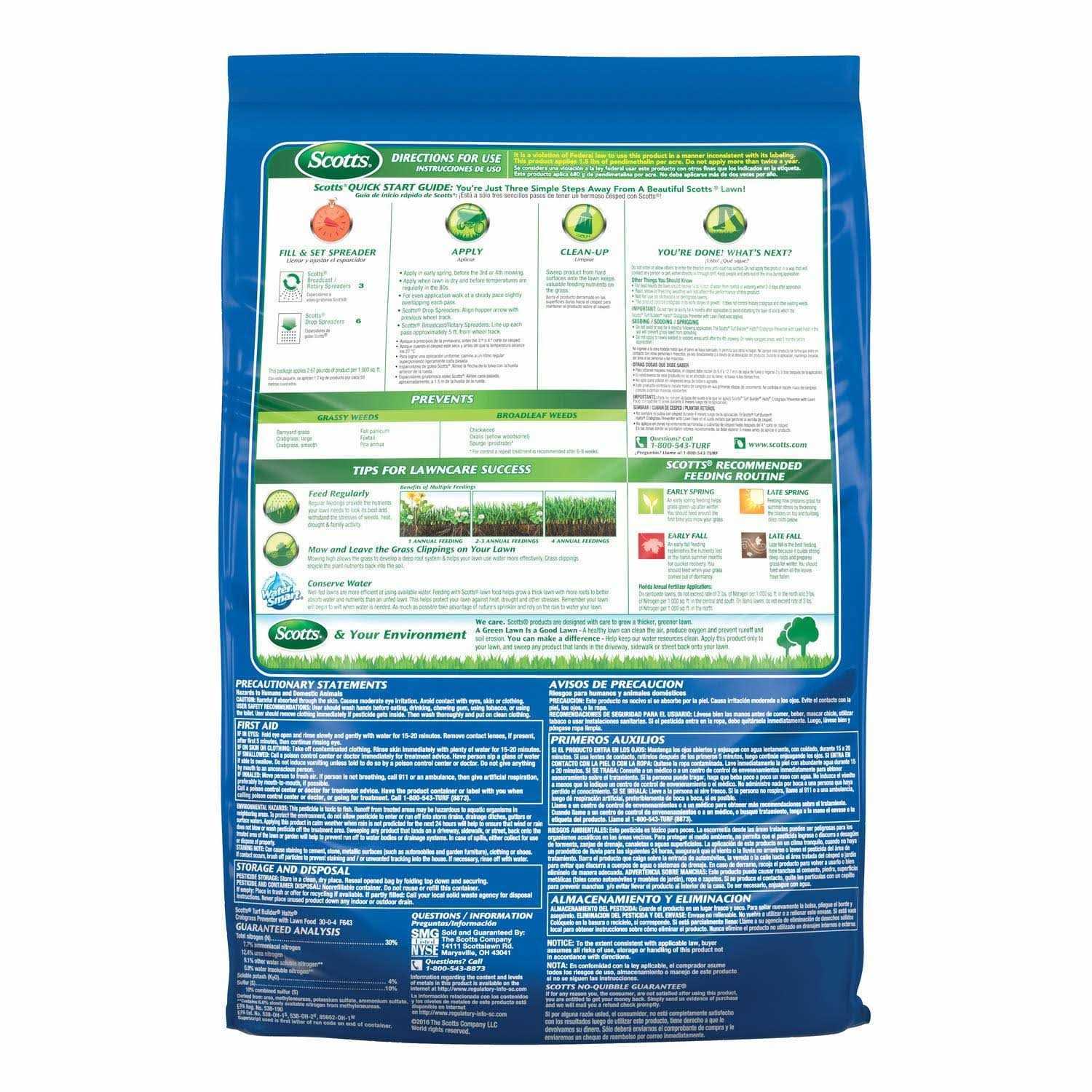 Scotts Turf Builder Halts Crabgrass Preventer with Lawn Food