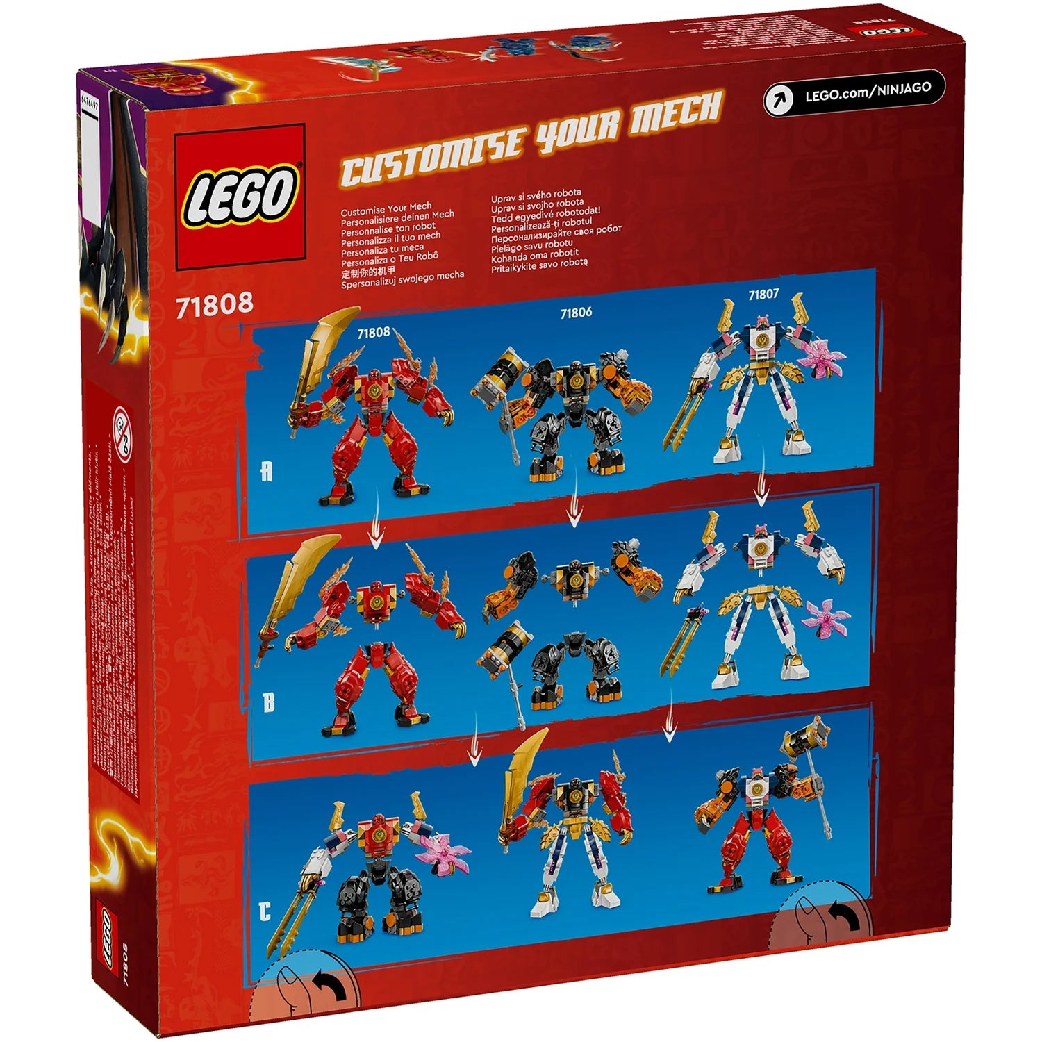 LEGO NINJAGO Kai’s Elemental Fire Mech Ninja Toy Set 71808