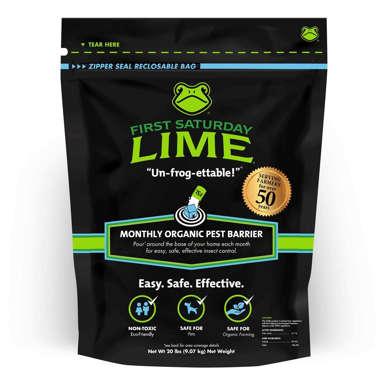 First Saturday Lime 20 lbs. Natural Insect Repellent