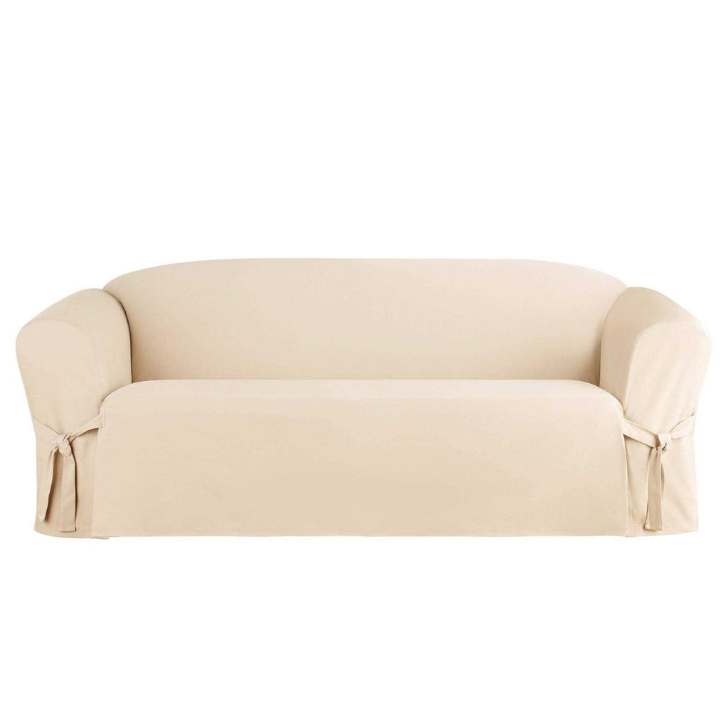 Sure Fit Heavyweight Cotton Duck One Piece Sofa Slipcover