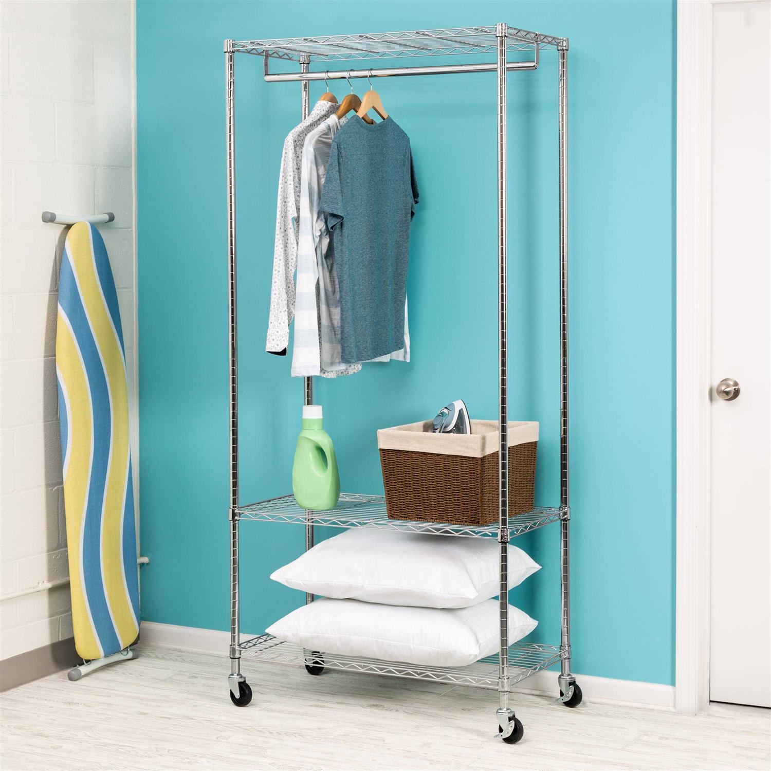 Honey Can Do 3 Shelf Deluxe Garment Rack