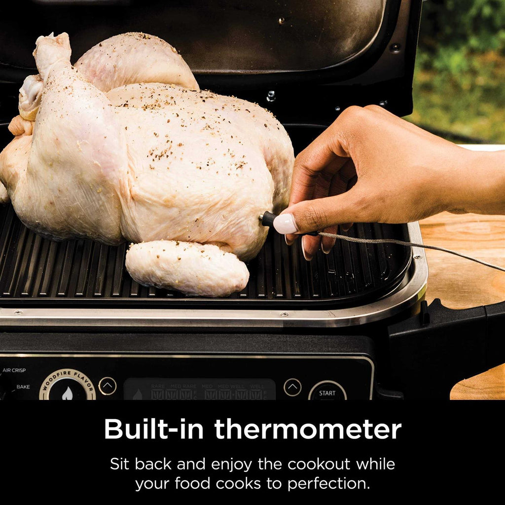 Ninja OG751BRN Woodfire Pro Outdoor Grill & Smoker with Built-In Thermometer