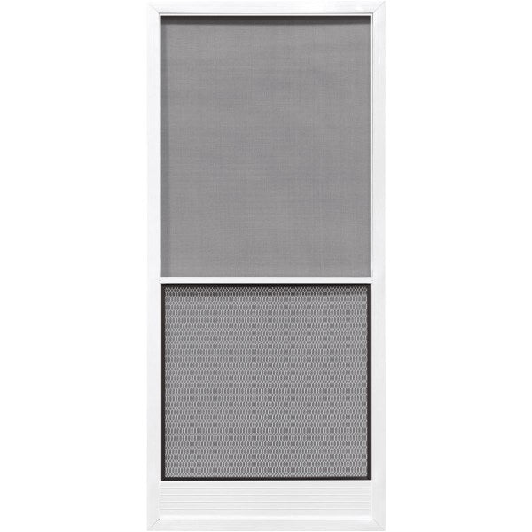 Precision Screen Capri 32 In. W x 80 In. H x 7/8 In. Thick White Steel Screen Door