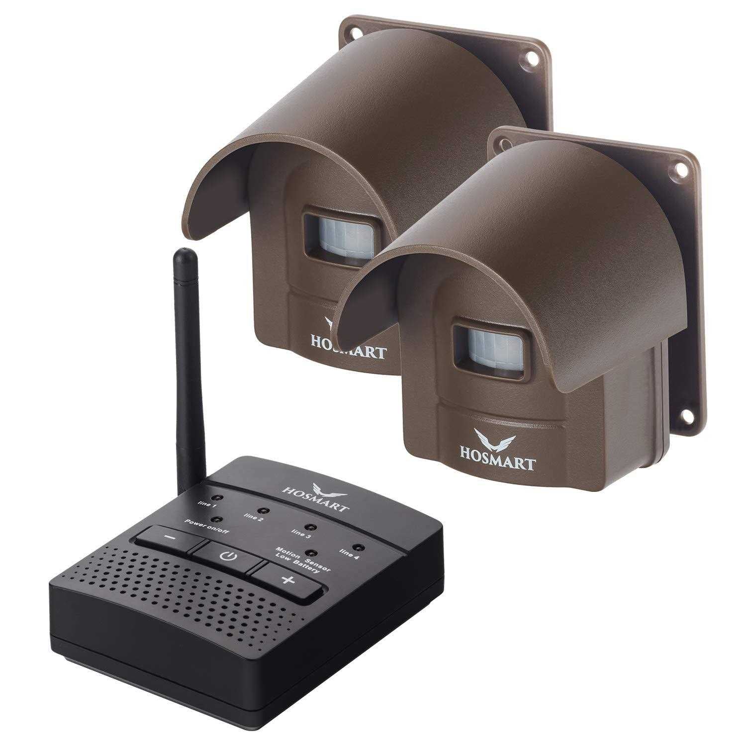 1/2 Mile Hosmart Driveway Alarm Wireless Sensor System & Driveway Sensor Alert System Weatherproof Security Outdoor Motion Sensor & Detector