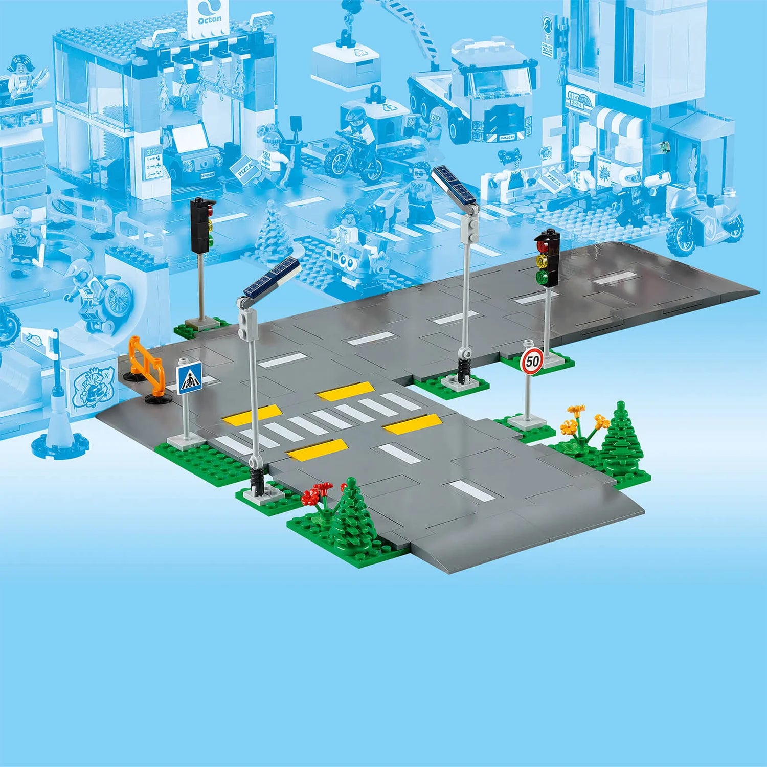 LEGO City: Road Plates Building Set with Traffic Lights (60304)