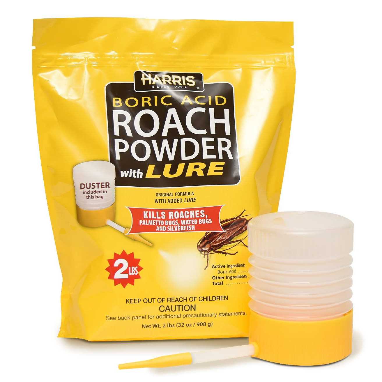 Harris Boric Acid Roach and Silverfish Killer Powder w/Lure