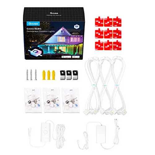 Govee Permanent Outdoor Lights Smart RGBIC Outdoor Lights with 75 Scene Modes