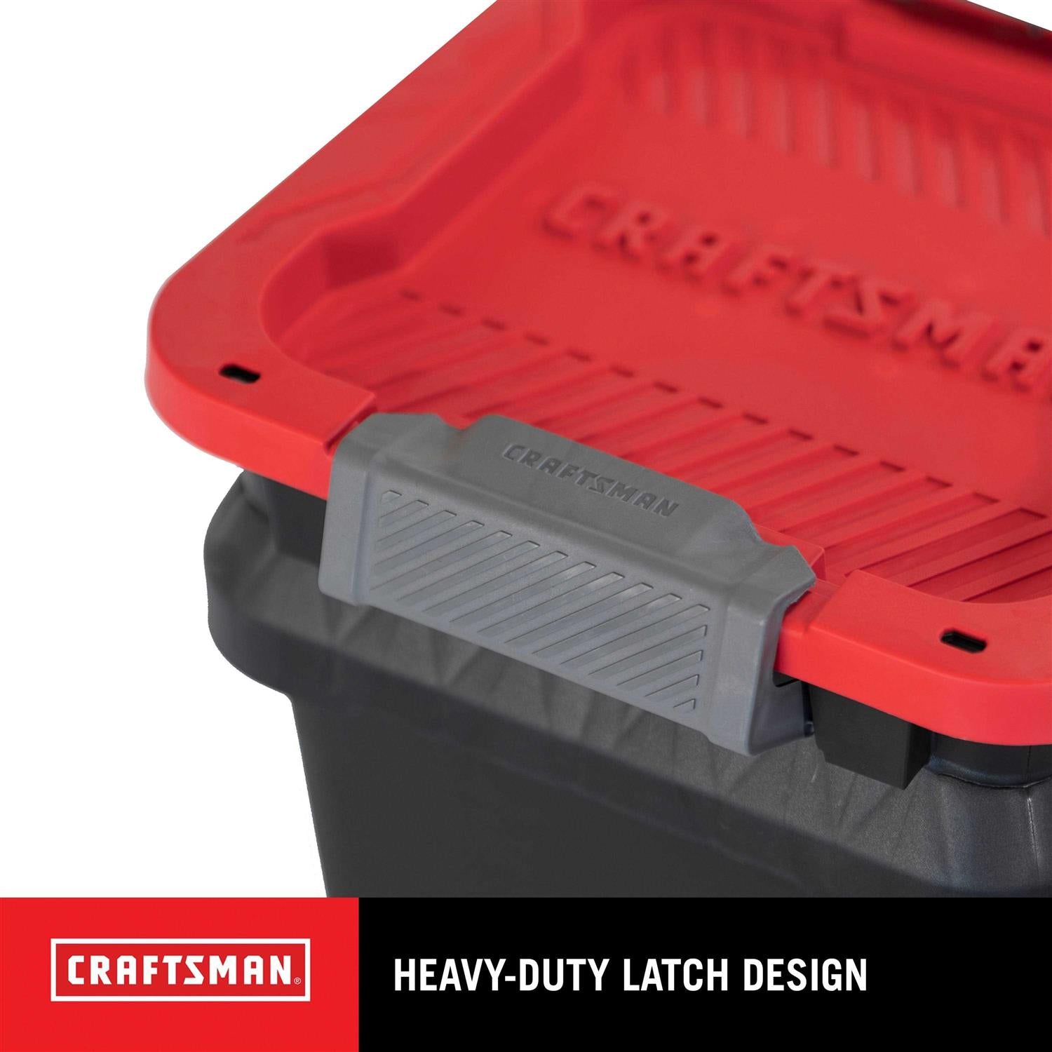 CRAFTSMAN Black Heavy Duty Tote with Latching Lid CMXXPBP