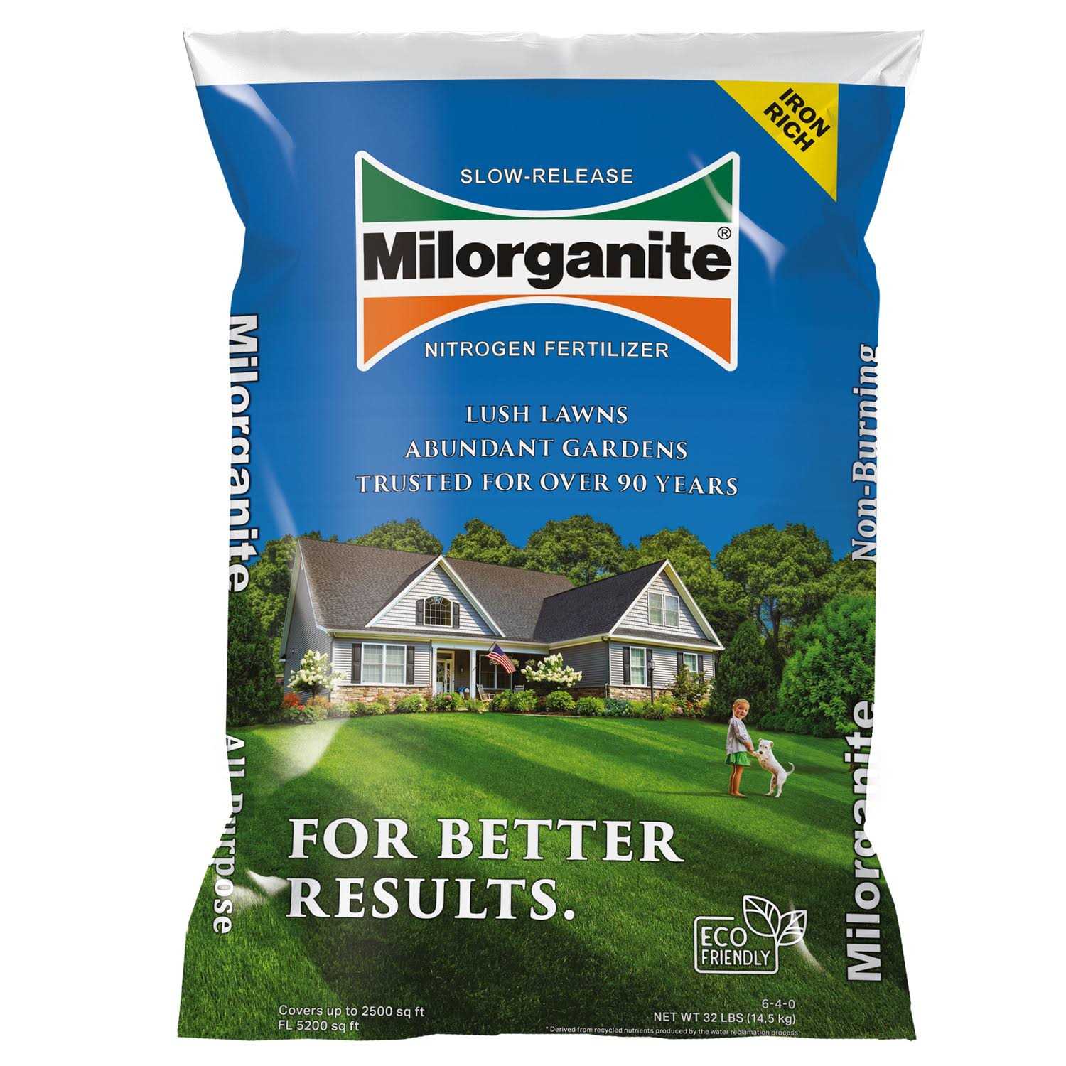Milorganite Slow-Release Nitrogen Lawn Fertilizer